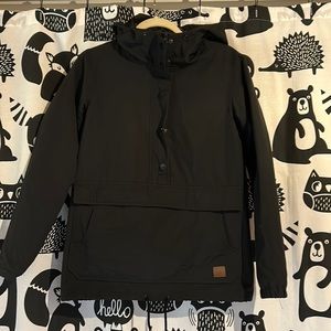 KAVU - Black Windbreaker with Kangaroo Pocket